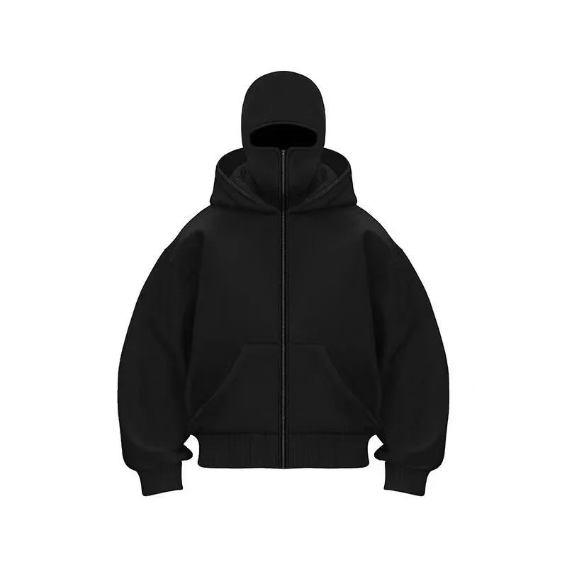 Edgy Double Hood Streetwear Jacket