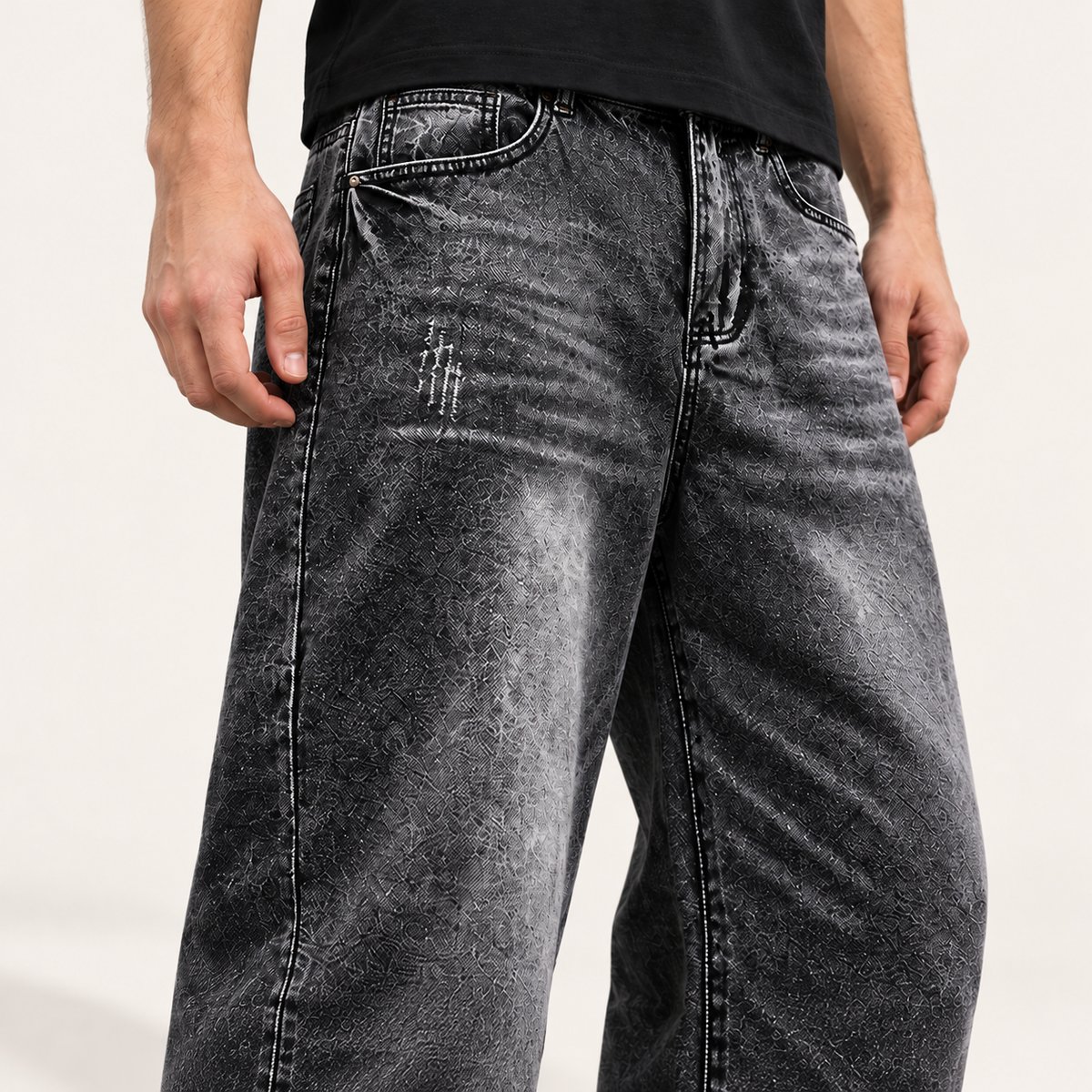 Soykre Timeless Oversized Wide-Leg Denim Pants