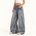 European Street Style Wide Leg Denim Jeans