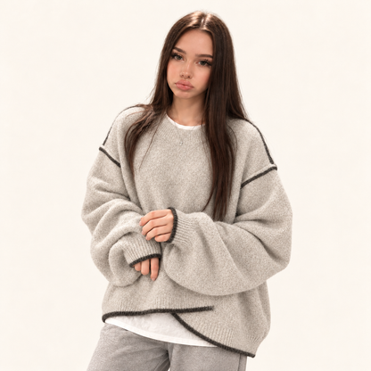 Elegant Plus-Size Autumn Knit Sweater