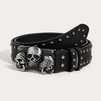 Soykre Rebel Chic Skull Buckle Belt