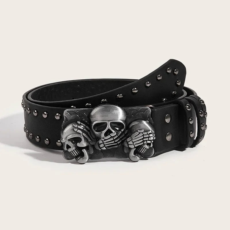 Soykre Rebel Chic Skull Buckle Belt