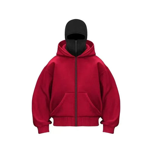 Edgy Double Hood Streetwear Jacket