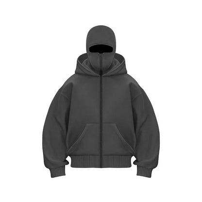Edgy Double Hood Streetwear Jacket