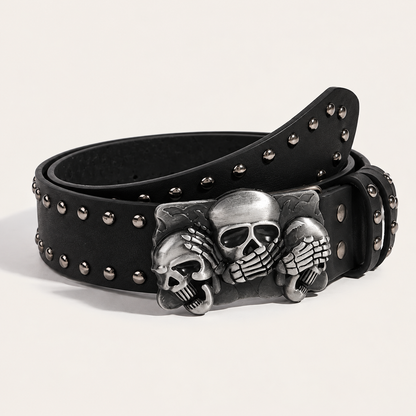 Soykre Rebel Chic Skull Buckle Belt