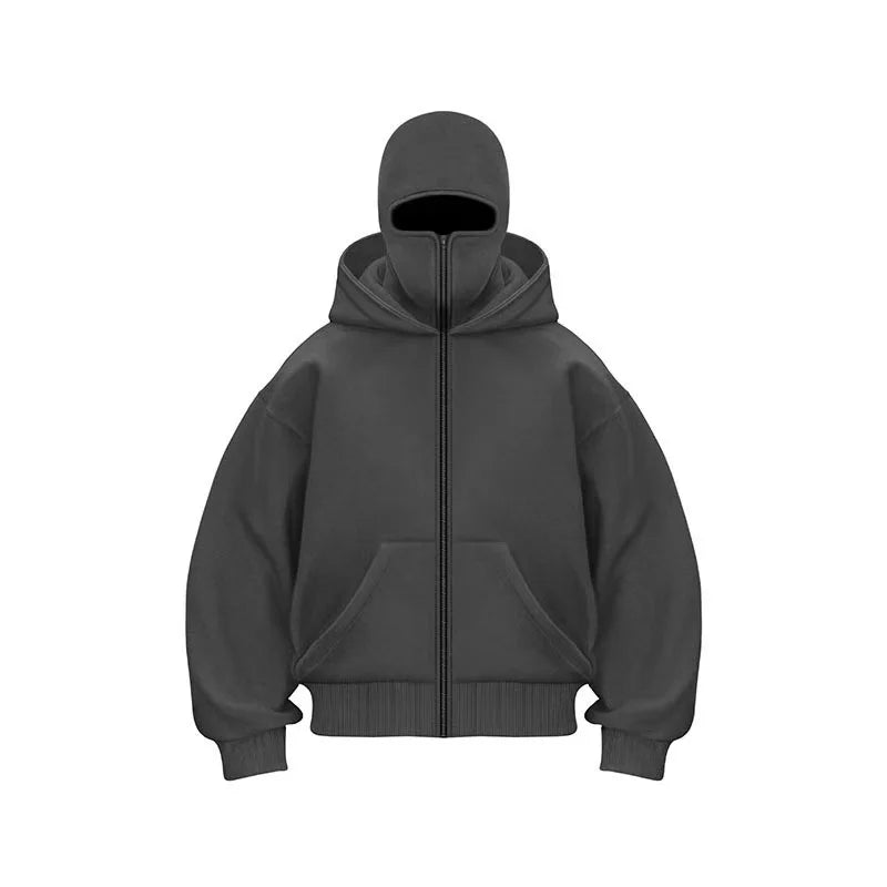 Edgy Double Hood Streetwear Jacket