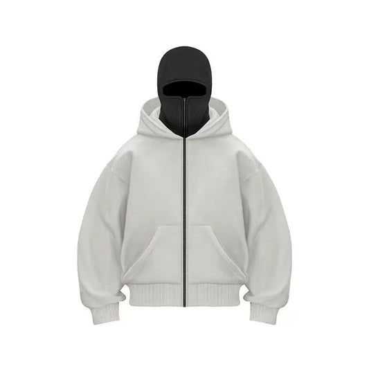 Edgy Double Hood Streetwear Jacket