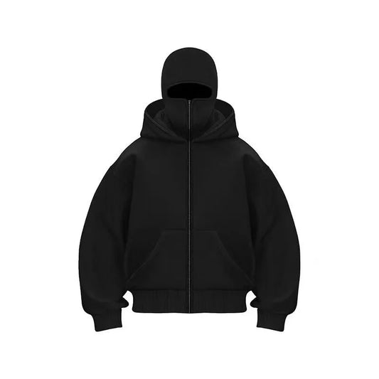 Edgy Double Hood Streetwear Jacket