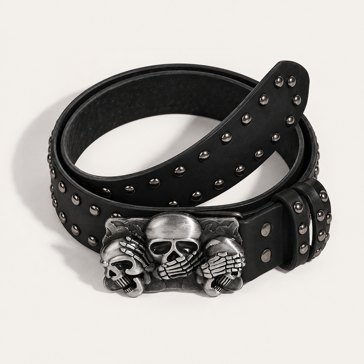 Soykre Rebel Chic Skull Buckle Belt