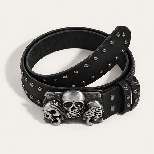 Soykre Rebel Chic Skull Buckle Belt