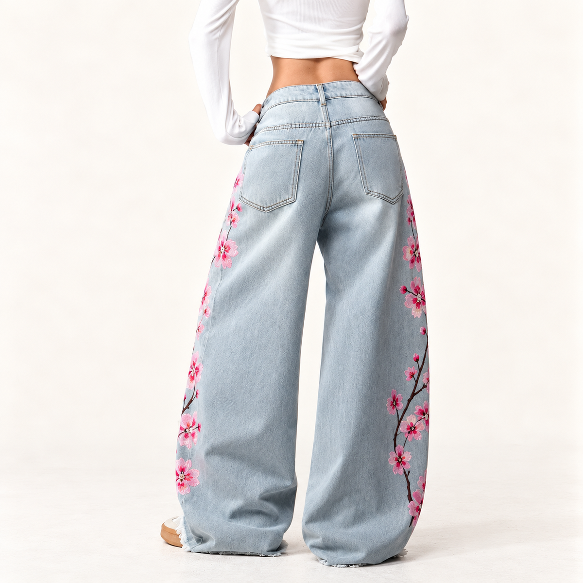 Vintage-Inspired High Waist Wide Leg Jeans