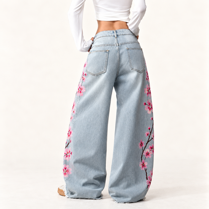 Vintage-Inspired High Waist Wide Leg Jeans